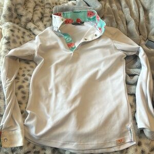 Aubrion long sleeve show shirt a few barely noticeable spots with watermelons